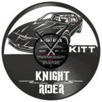 Ρολόι Τοίχου Δίσκος Βινυλίου 30cm χρώμα: μαύρο  Knight Rider