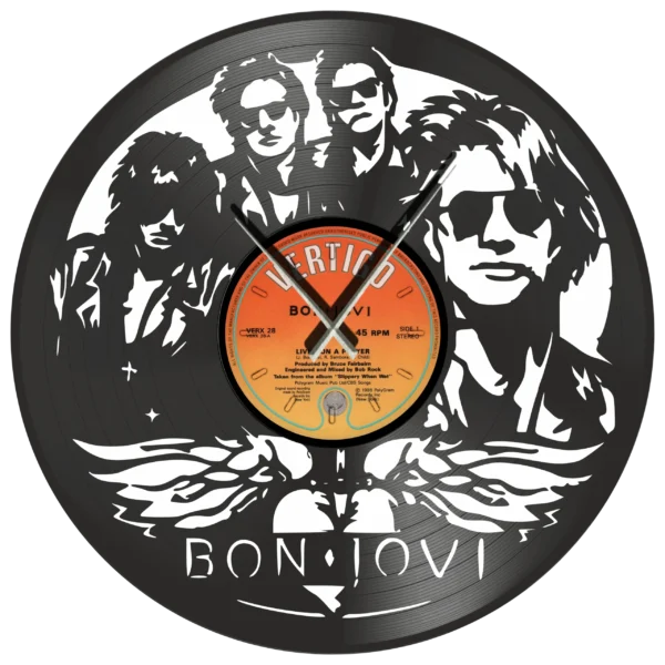 Bon Jovi Livin on a Prayer vinyl clock time machine