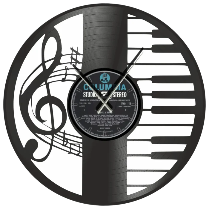 Buddy_Greco_I_Love_A_Piano_vinyl_clock_time_machine Ρολόι Τοίχου Δίσκος Βινυλίου 30cm χρώμα: μαύρο I Love a Piano - Image 1