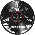 Ρολόι Τοίχου Δίσκος Βινυλίου 30cm χρώμα: μαύρο Deadpool