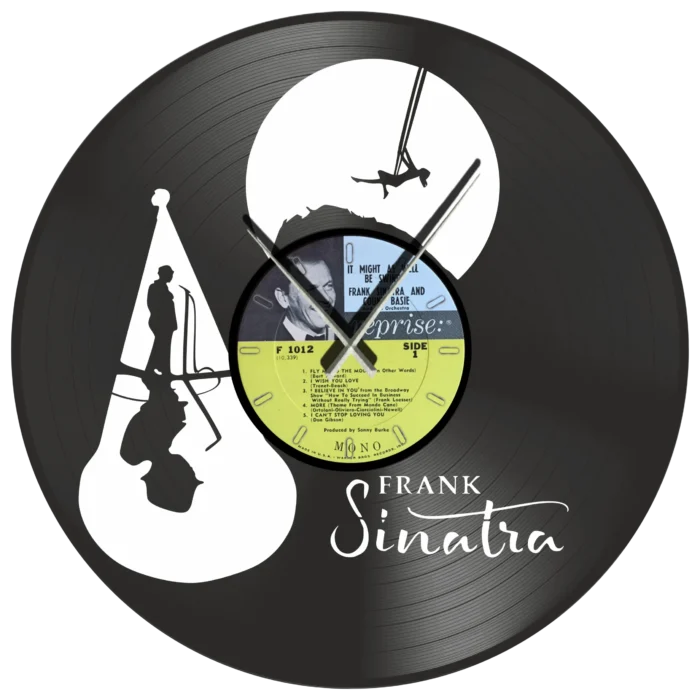 Frank Sinatra fly me to the moon vinyl clock time machine