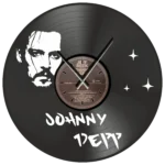 Ρολόι Τοίχου Δίσκος Βινυλίου 30cm χρώμα: μαύρο Johnny Depp
