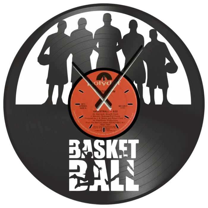 My_Team_vinyl_clock_time_machine Ρολόι Τοίχου Δίσκος Βινυλίου 30cm χρώμα: μαύρο MY TEAM - Image 1