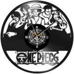 One piece vinyl clock