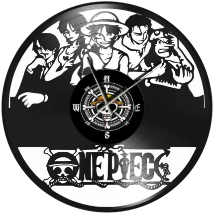 One piece vinyl clock