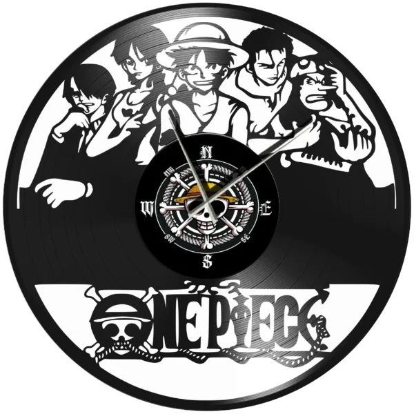 One piece vinyl clock