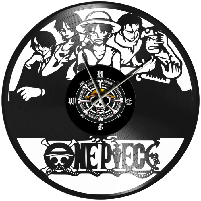 One_piece_vinyl_clock_time_machine One piece vinyl clock