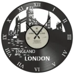 Ρολόι Τοίχου Δίσκος Βινυλίου 30cm χρώμα: μαύρο  London Calling