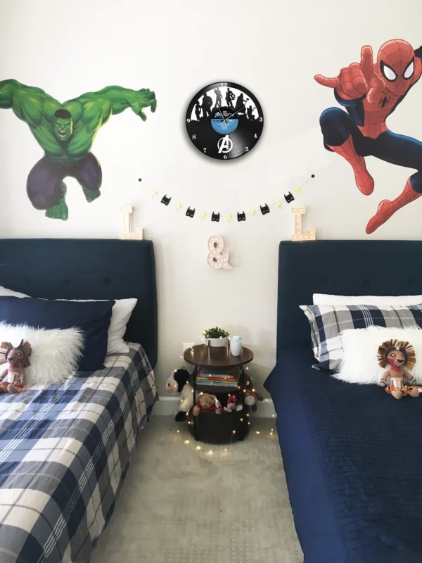 Ρολόι Τοίχου Δίσκος Βινυλίου 30cm χρώμα: μαύρο Shadow Avengers - Image 4