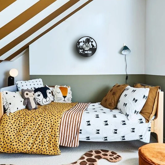 Ρολόι Τοίχου Δίσκος Βινυλίου 30cm χρώμα: μαύρο The Love Cats - Image 4