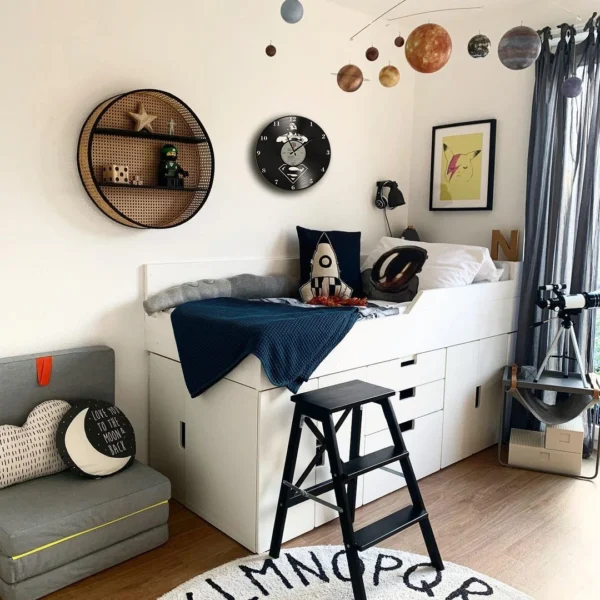 Ρολόι Τοίχου Δίσκος Βινυλίου 30cm χρώμα: μαύρο Superman - Image 4