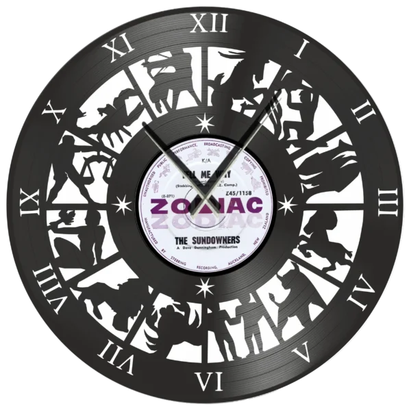 Ρολόι Τοίχου Δίσκος Βινυλίου 30cm χρώμα: μαύρο  Zodiac