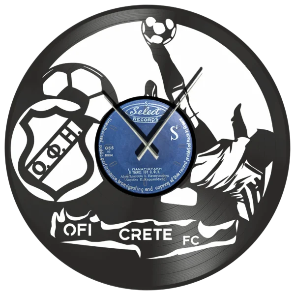 Ρολόι Τοίχου Δίσκος Βινυλίου 30cm χρώμα: μαύρο  Ο.Φ.Η - Image 6