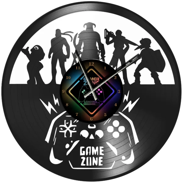 game zone vinyl clock timemachine