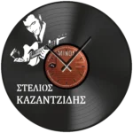 Ρολόι Τοίχου Δίσκος Βινυλίου 30cm χρώμα: μαύρο Απ' Τα Ψηλά Πατώματα