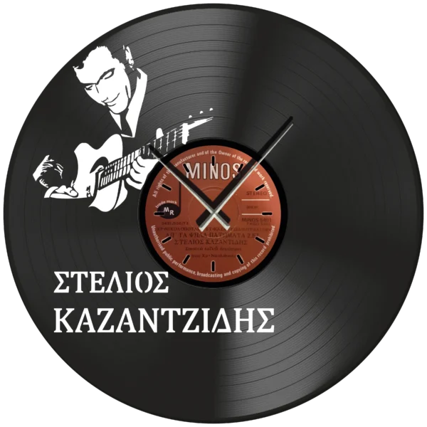 Ρολόι Τοίχου Δίσκος Βινυλίου 30cm χρώμα: μαύρο Απ' Τα Ψηλά Πατώματα