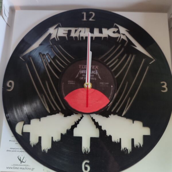 Ρολόι Τοίχου Δίσκος Βινυλίου 30cm χρώμα: μαύρο  Metallica Master Of Puppets - Image 7