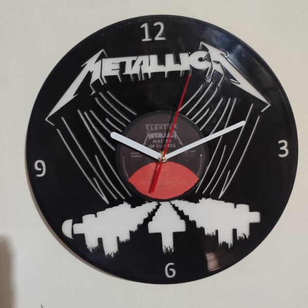 Ρολόι Τοίχου Δίσκος Βινυλίου 30cm χρώμα: μαύρο  Metallica Master Of Puppets