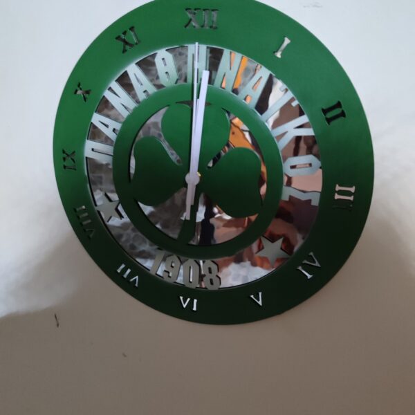 Ρολόι Τοίχου Δίσκος Βινυλίου 30cm χρώμα: πράσινο-Σήμα Παναθηναϊκός - - Image 5