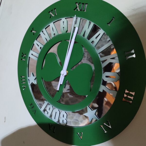 Ρολόι Τοίχου Δίσκος Βινυλίου 30cm χρώμα: πράσινο-Σήμα Παναθηναϊκός - - Image 4