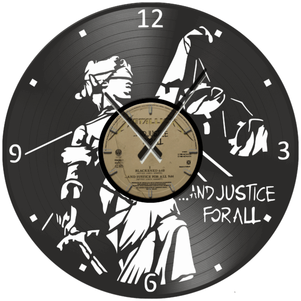 Ρολόι Τοίχου Δίσκος Βινυλίου 30cm χρώμα: μαύρο Metallica – ...And Justice for All