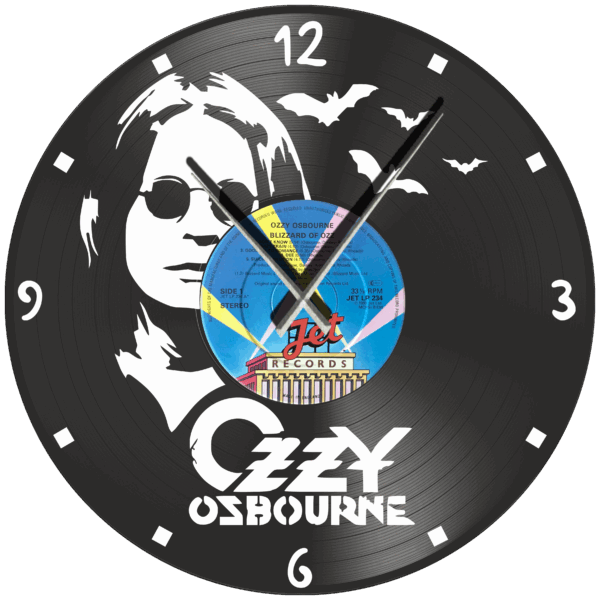 Ρολόι Τοίχου Δίσκος Βινυλίου 30cm χρώμα: μαύρο Ozzy Osbourne Blizzard Of Ozz