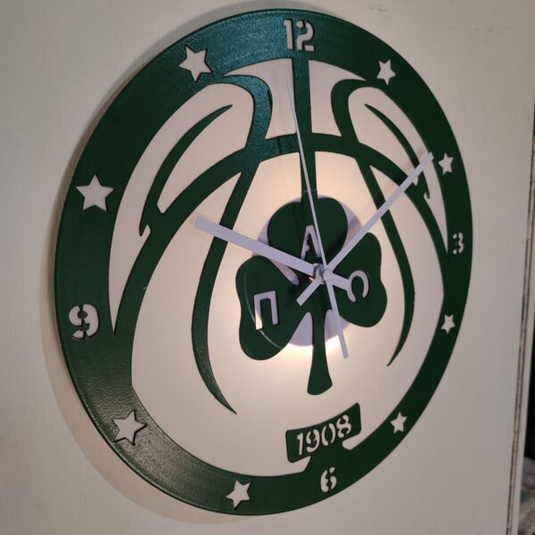 Ρολόι Τοίχου Δίσκος Βινυλίου 30cm χρώμα: πράσινο ,panathinaikos_bc_logo - Image 4