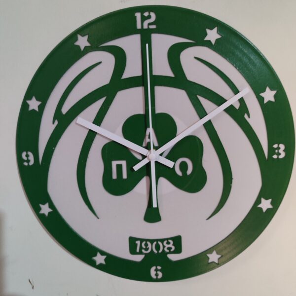 Ρολόι Τοίχου Δίσκος Βινυλίου 30cm χρώμα: πράσινο ,panathinaikos_bc_logo